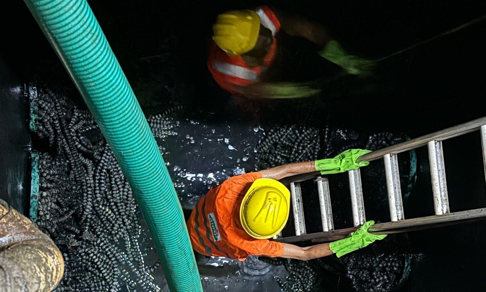 Industrial septic tank cleaning